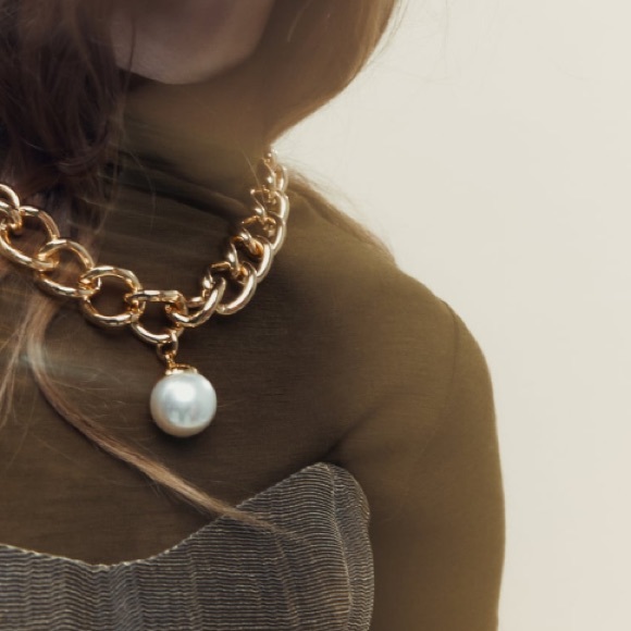 Zara limited edition huge pearl chain necklace - Picture 6 of 6